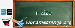 WordMeaning blackboard for maize